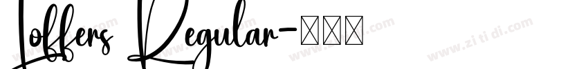 Loffers Regular字体转换